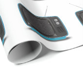 ターコイズレトロテレビ ラッピングペーパー (ロールコーナー)