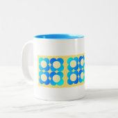 ターコイズレモンフローラマグカップ ツートーンマグカップ (正面左)