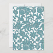 ターコイズレース フェイス・ホープ・アンド・ラブ ウェディング招待状 招待状 (裏面)