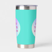 ターコイズロゴビジネス企業の 保温保冷タンブラー (左面)