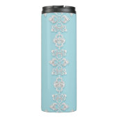 ターコイズロビンズエッグブルービッグホワイトボウブライダル タンブラー (裏面)