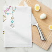 ターコイズローズの鍵 キッチンタオル (四つ折り)