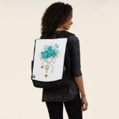 ターコイズローズの鍵 バックパック (着用)