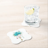 ターコイズローズの鍵 ペーパーコースター (インサイチュ)