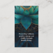 ターコイズロータスフラワーエレガントゼンヨガスパヘルス 名刺 (裏面)