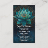 ターコイズロータスフラワーエレガントゼンヨガスパヘルス 名刺 (正面)