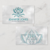 ターコイズロータスフラワーオンパール 名刺 (正面/裏面)