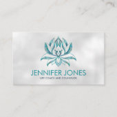 ターコイズロータスフラワーオンパール 名刺 (正面)