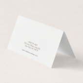 ターコイズロータスフラワーマンダラの指示 名刺 (裏面)