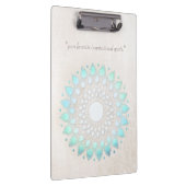 ターコイズロータスフローラマンダラスクラッチマーブル クリップボード (右)