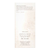 ターコイズロータスマッサージセラピスト価格表メニュー ラックカード (裏面)