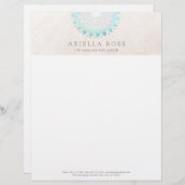 ターコイズロータスマンダラ レターヘッド (正面/裏面)