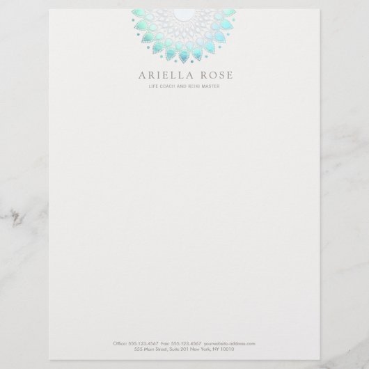 ターコイズロータスマンダラ レターヘッド (正面)