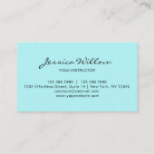 ターコイズロータスヨガインストラクター名刺 名刺 (裏面)