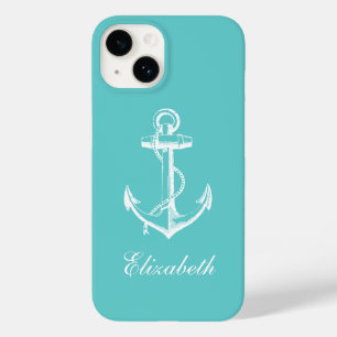 ターコイズヴィンテージいかりモノグラム Case-Mate iPhone 14ケース