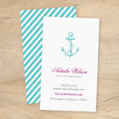 ターコイズヴィンテージいかり垂直 名刺