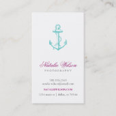 ターコイズヴィンテージいかり垂直 名刺 (正面)