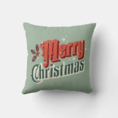 ターコイズヴィンテージクリスマスデザイン クッション (裏面)