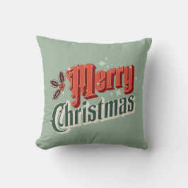 ターコイズヴィンテージクリスマスデザイン クッション