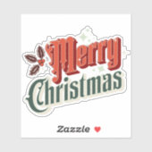 ターコイズヴィンテージクリスマスデザイン シール (シート)