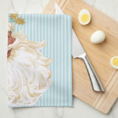 ターコイズヴィンテージサンタクロースオブカラー キッチンタオル (四つ折り)