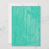 ターコイズヴィンテージバーンウッド結婚式招待状 招待状 (裏面)