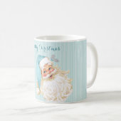 ターコイズヴィンテージビクトリアンサンタクロース コーヒーマグカップ (正面右)