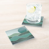 ターコイズ世界景観 ガラスコースター (アングル)