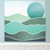 ターコイズ世界景観 キャンバスプリント (インサイチュ (ウッドフロア))