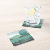 ターコイズ世界景観 スクエアペーパーコースター (インサイチュ)