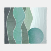 ターコイズ世界景観 フリースブランケット (正面(横))