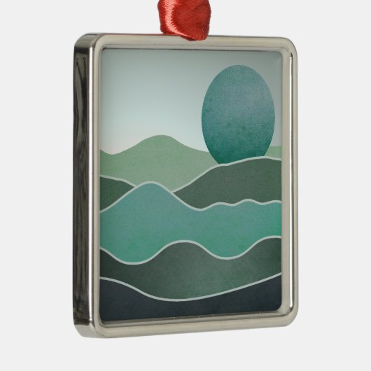 ターコイズ世界景観 メタルオーナメント (右)