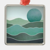 ターコイズ世界景観 メタルオーナメント (正面)