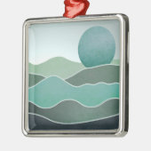 ターコイズ世界景観 メタルオーナメント (左)