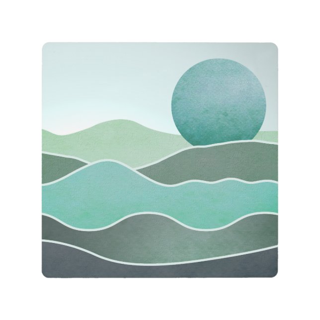 ターコイズ世界景観 メタルプリント (正面)