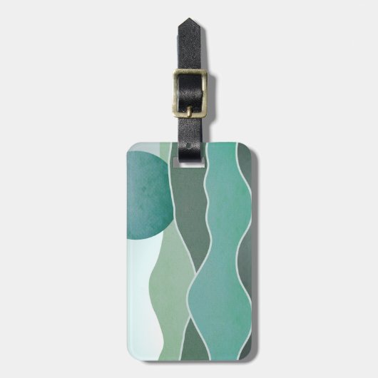 ターコイズ世界景観 ラゲッジタグ (正面縦)