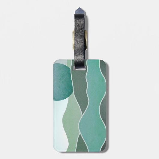 ターコイズ世界景観 ラゲッジタグ (裏面縦)
