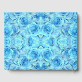 ターコイズ中の化膿性バラデザイン ゲストブック (裏面)