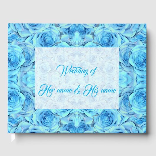 ターコイズ中の化膿性バラデザイン ゲストブック (正面)