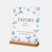 ターコイズ人魚をテーマにした誕生日パーティーの好意 アクリルサイン (傾斜)