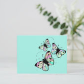 ターコイズ付き蝶はがき ポストカード (スタンド正面)