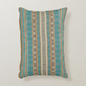 ターコイズ先住民の部族パターン アクセントクッション (正面(垂直))