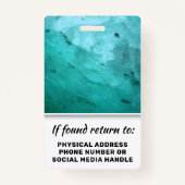 ターコイズ先生&スクールスタッフ写真IDテンプレート バッジ (裏面)