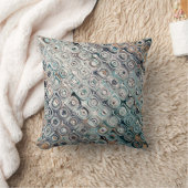 ターコイズ円と接線円のパターン クッション (ブランケット)