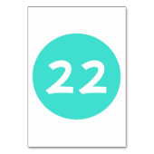 ターコイズ円テーブル番号 テーブルナンバー (裏面)