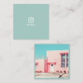 ターコイズ写真家ソーシャルメディアInstagram コーリングカード (正面/裏面)