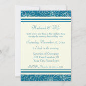 ターコイズ写結婚真の誓いの更新招待状 招待状 (裏面)