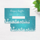 ターコイズ冬の雪おむつラッフル (デスク)