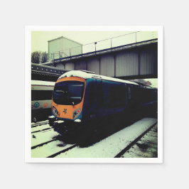 ターコイズ列車、橋の下 スタンダードカクテルナプキン