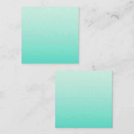 ターコイズ勾配 スクエア名刺 (正面/裏面)